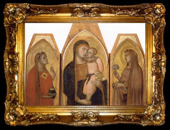 framed  Ambrogio Lorenzetti Madonna and Child with Saints, ta009-2